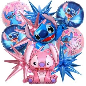 10 pcs set Stitch and Angel Theme Balloon Party including invitations